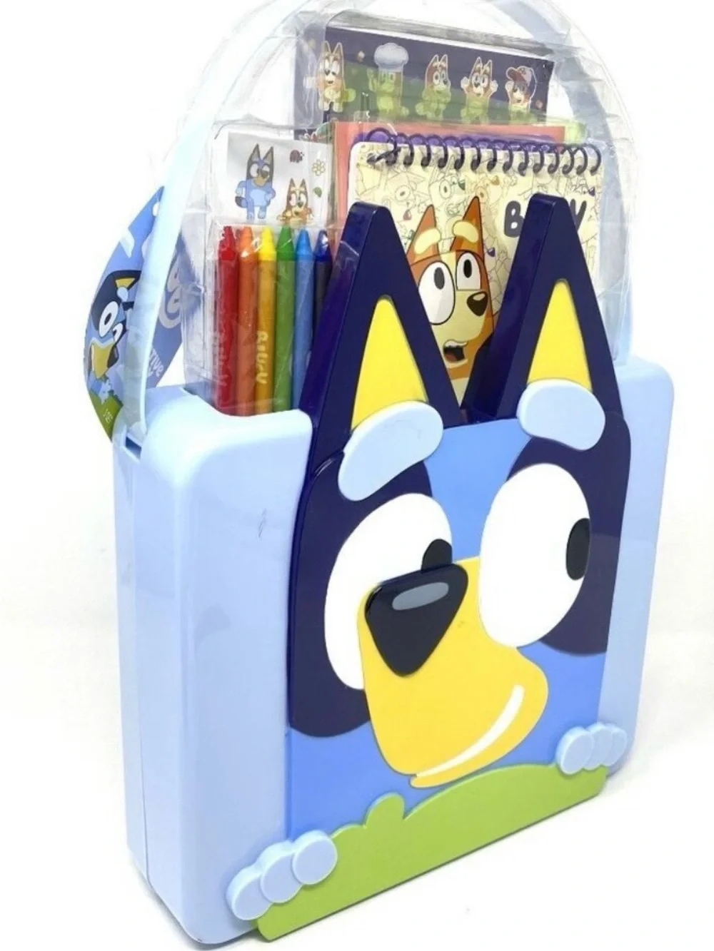 Bluey Kids Activity Kit - Light Blue Character Carry Case with Art Supplies